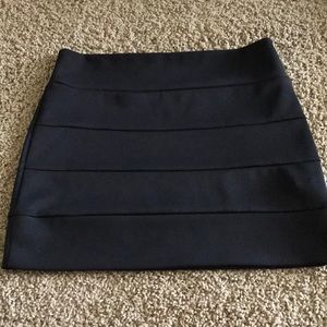 Black mini skirt